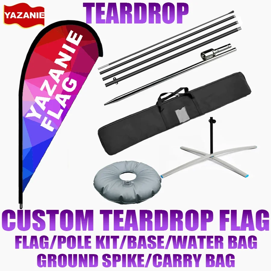 Commercial Printing Services - Bendera Iklan Custom Bentuk Teardrop dengan