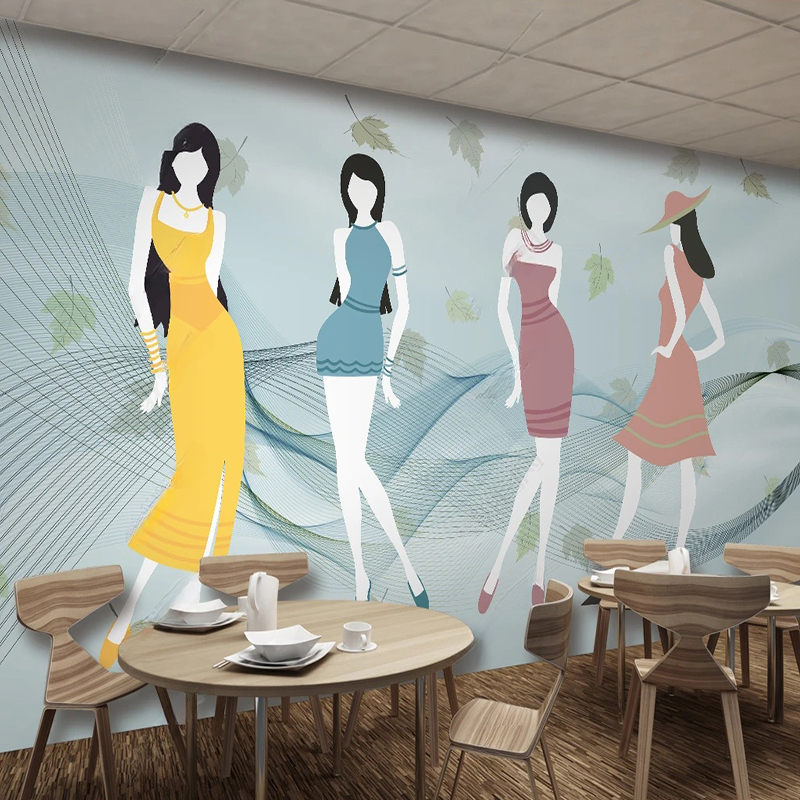 Mural kustom dekorasi Modern d - Commercial Wallpaper Printing ulasan dan harga