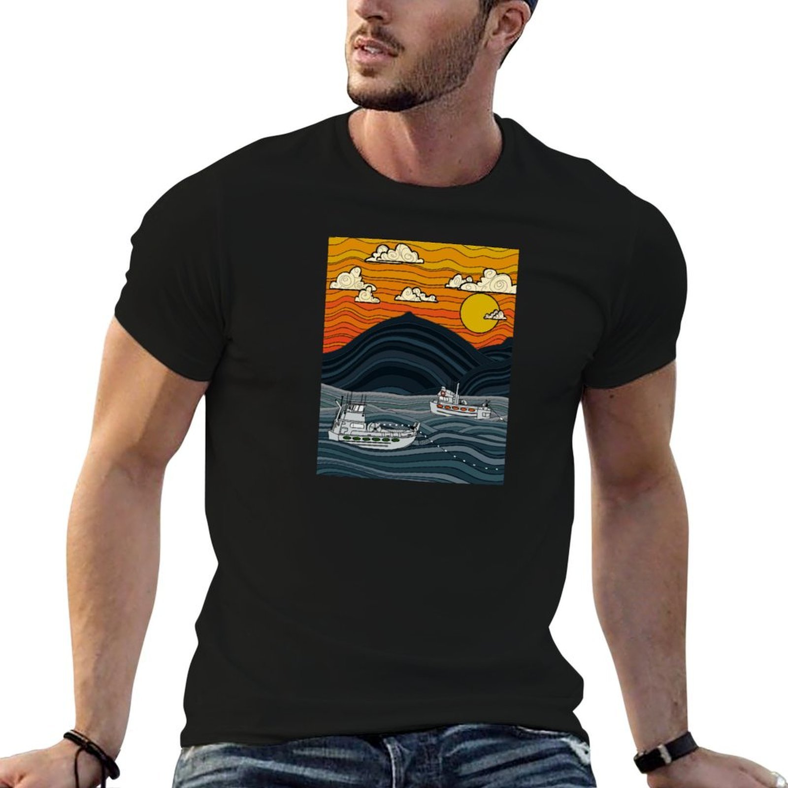Kaos Pakaian Kerja Nelayan Kom - Commercial Shirt Printing ulasan dan harga